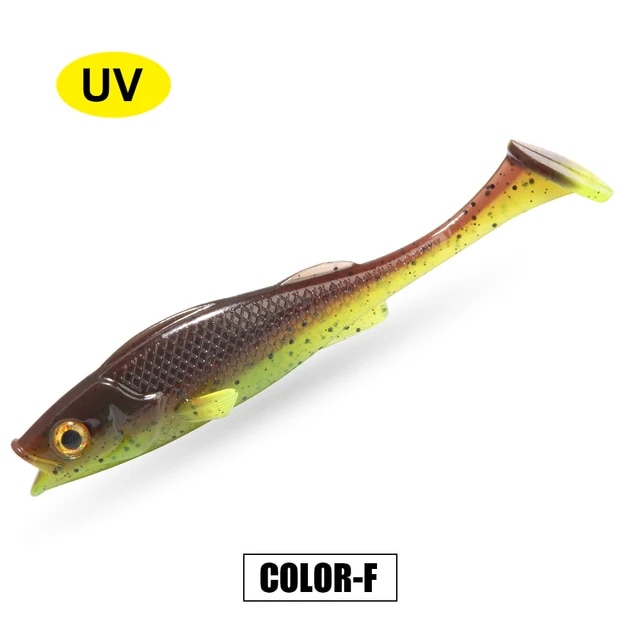 Vigour Perch Roach 14cm Soft Lures Shads Perch Pike Zander Fishing Lures  Paddle Tail UV Silicone Swimbait Wobbler 3Pk - The Fishing Shed